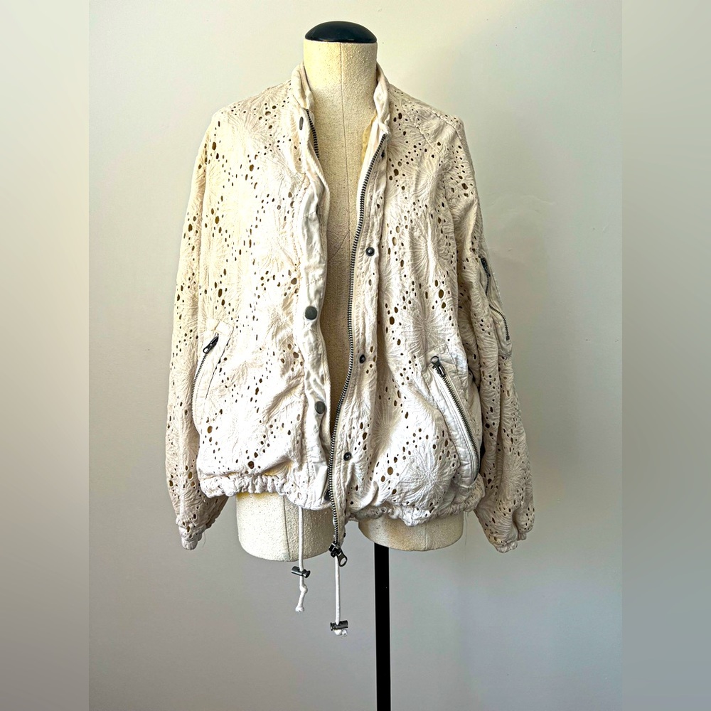 Lace varsity jacket
